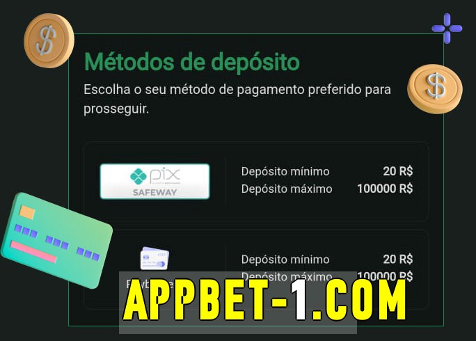 O cassino appbet bet oferece uma grande variedade de métodos de pagamento